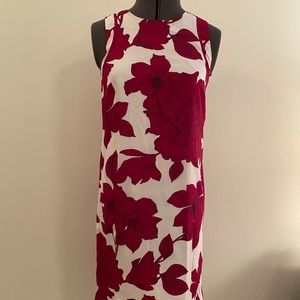 Banana Republic Magenta Floral Sheath Dress